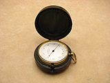 F. Westley pocket barometer in case, circa 1870.